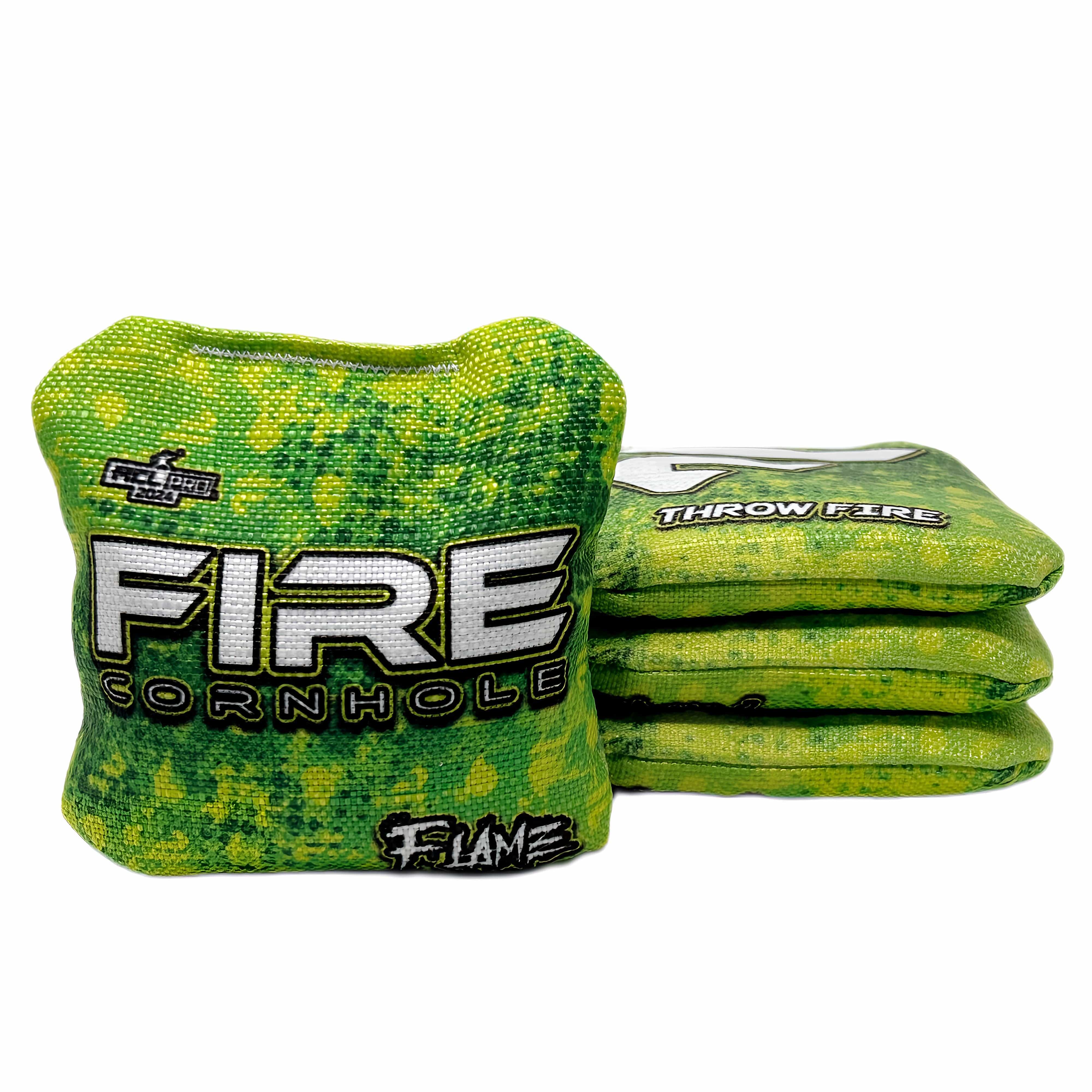 Fire Cornhole 2024 Fire Flame Cornhole Bags - Set of 4