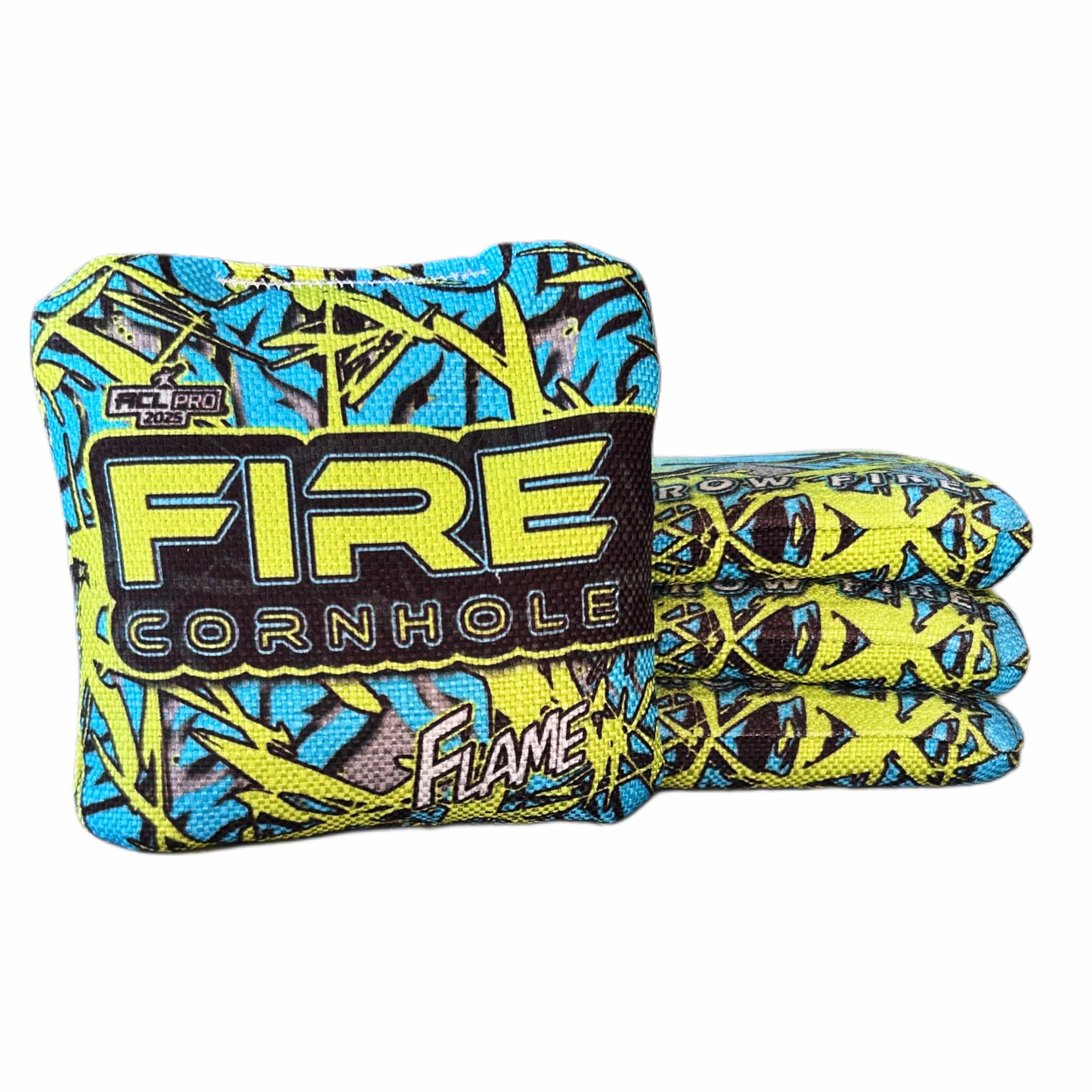 Fire Cornhole 2025 Fire Flame Cornhole Bags - Set of 4