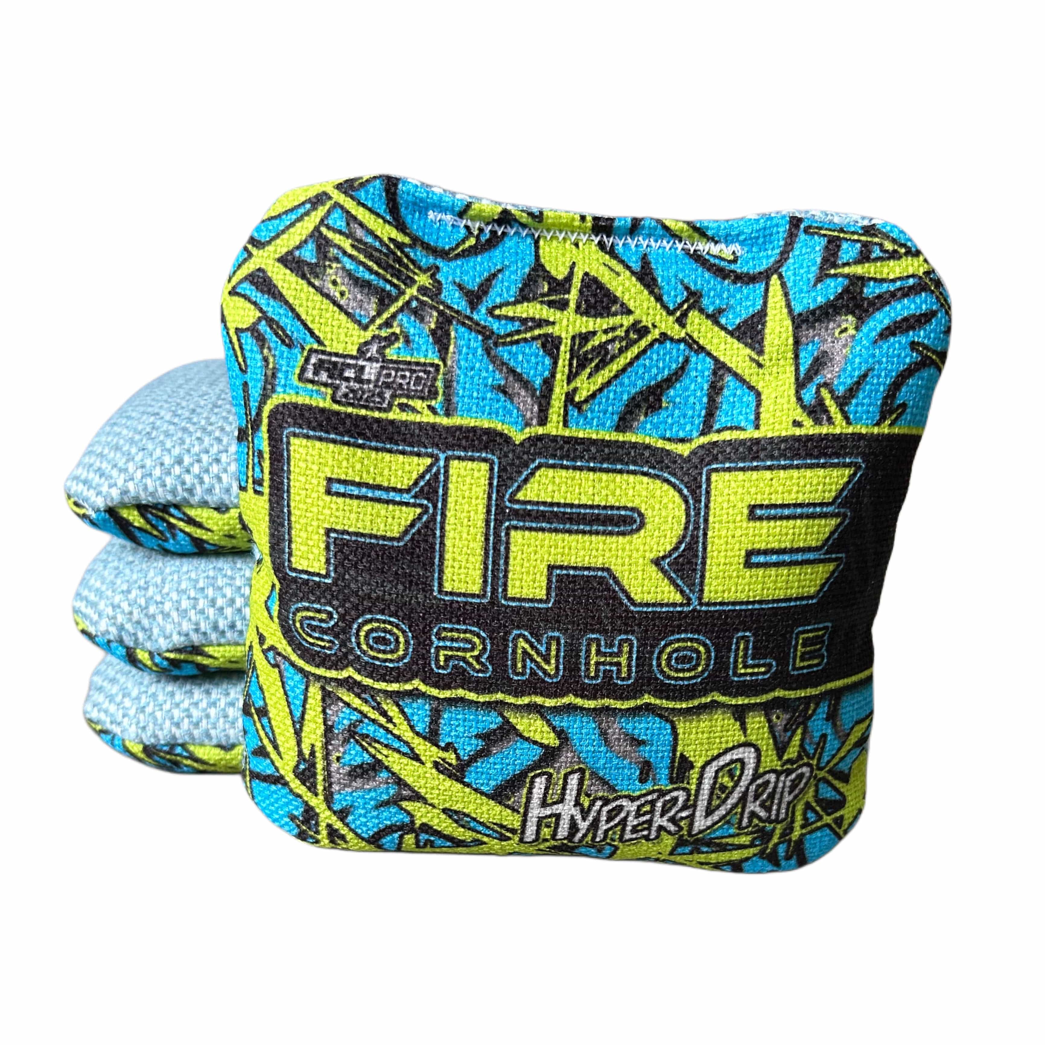 Fire Cornhole 2025 Fire Hyper-Drip Cornhole Bags- Set of 4