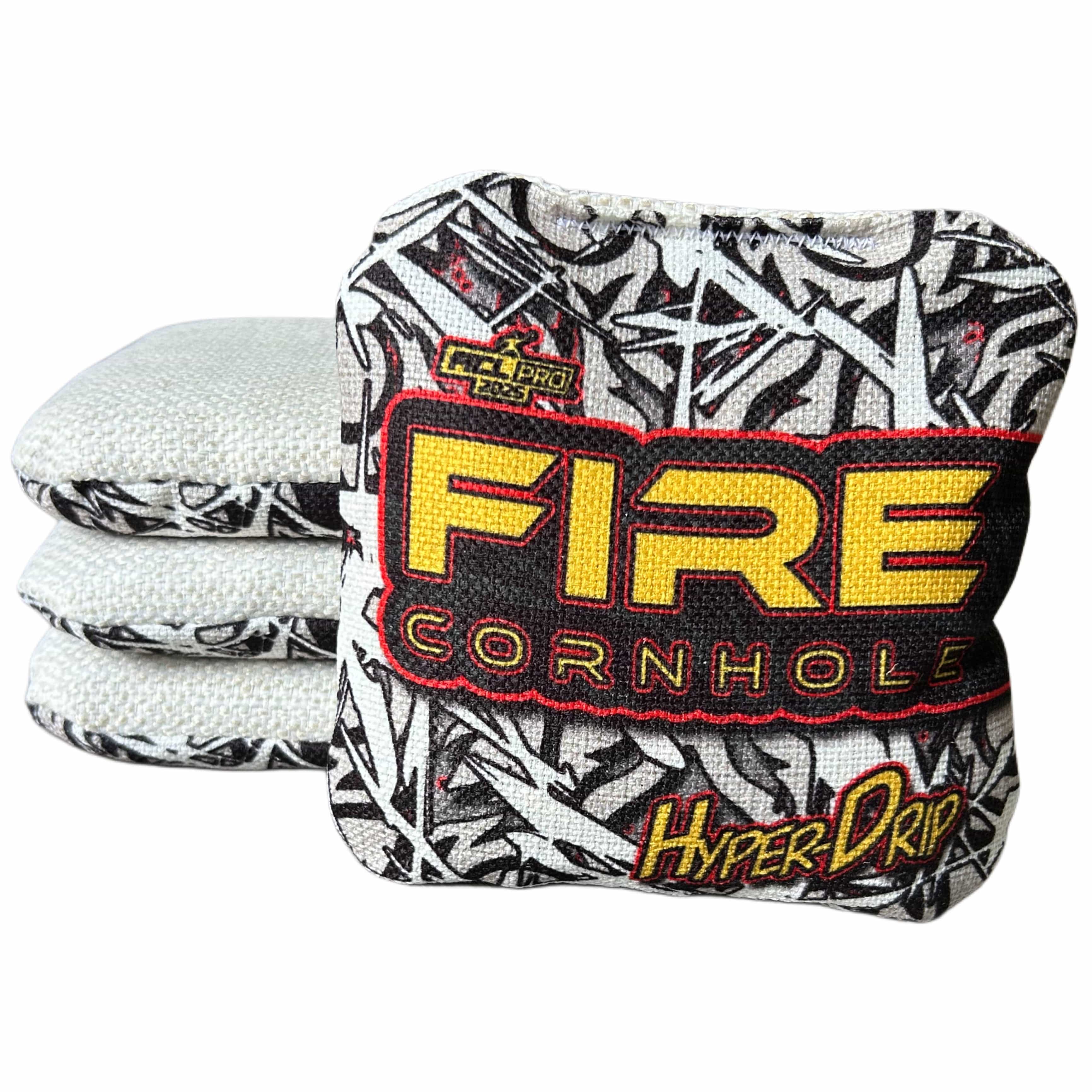 Fire Cornhole 2025 Fire Hyper-Drip Cornhole Bags- Set of 4