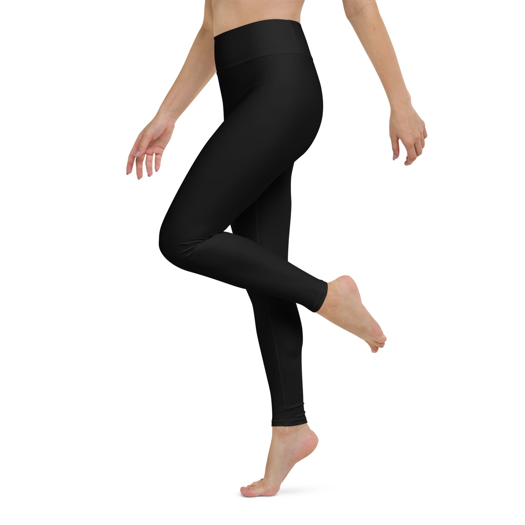 Fire Cornhole Black- Yellow Outline Leggings