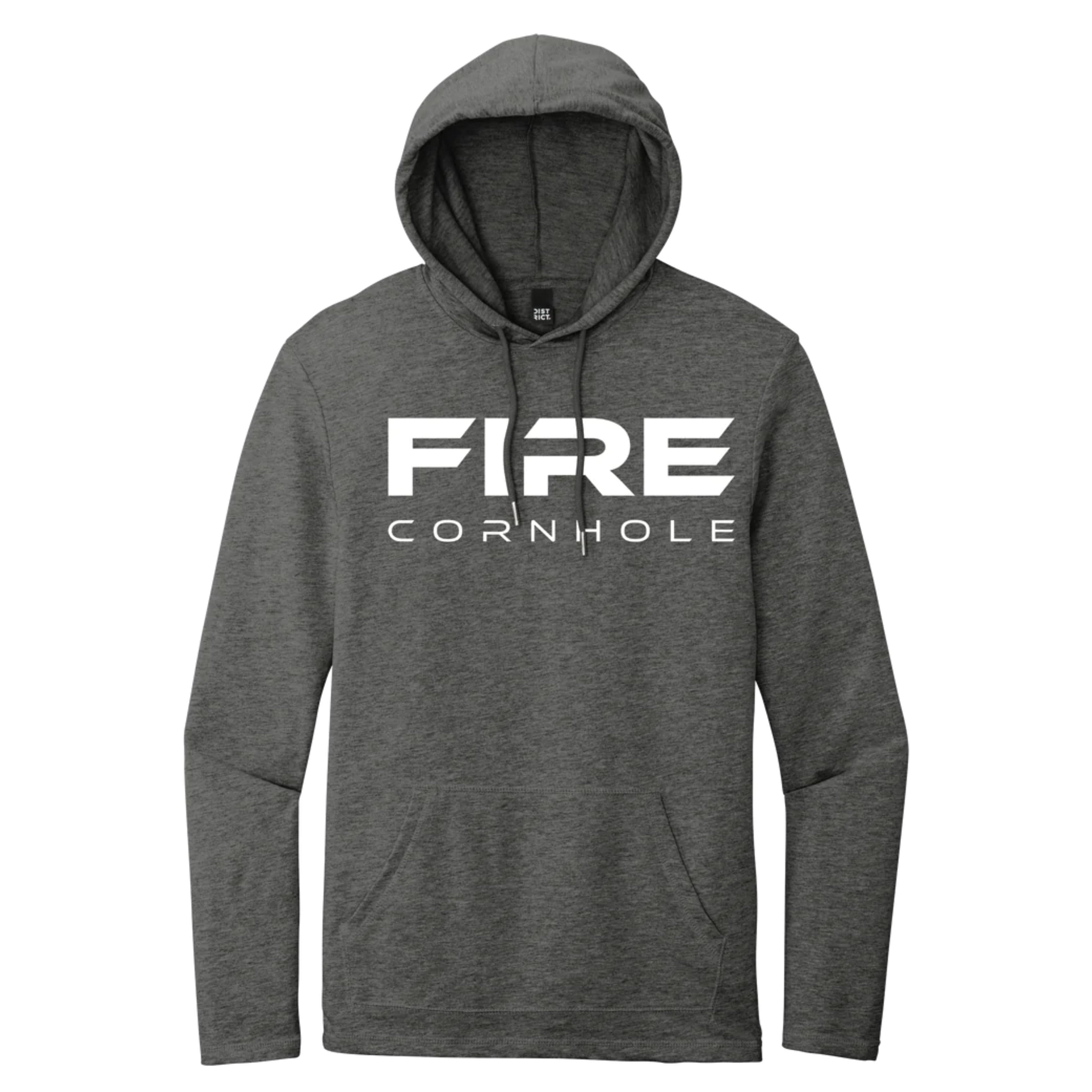 Fire Cornhole Fire Logo Hooded Long-Sleeved Shirt