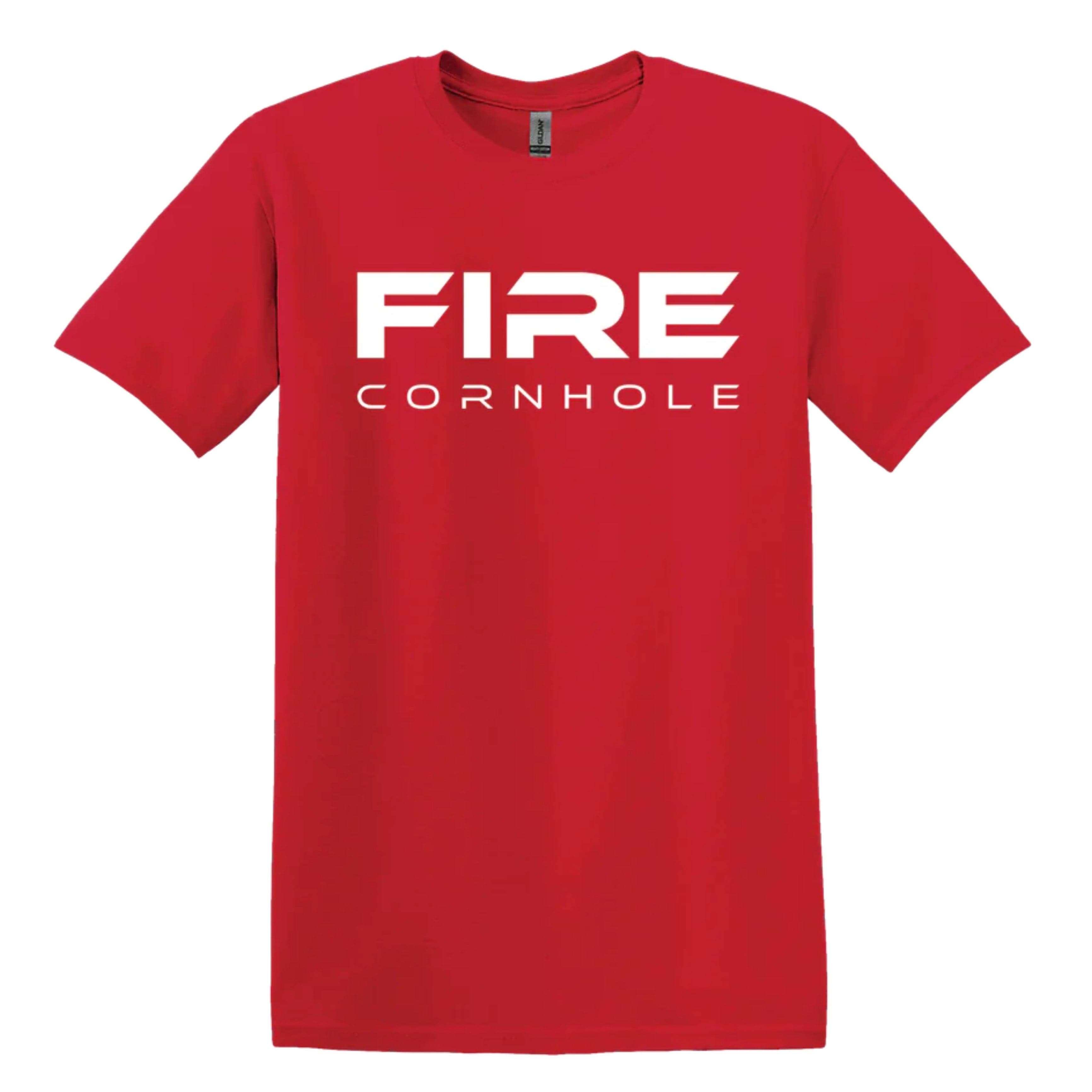 Fire Cornhole Crossover Leggings with Pockets (Hexagon Pattern)
