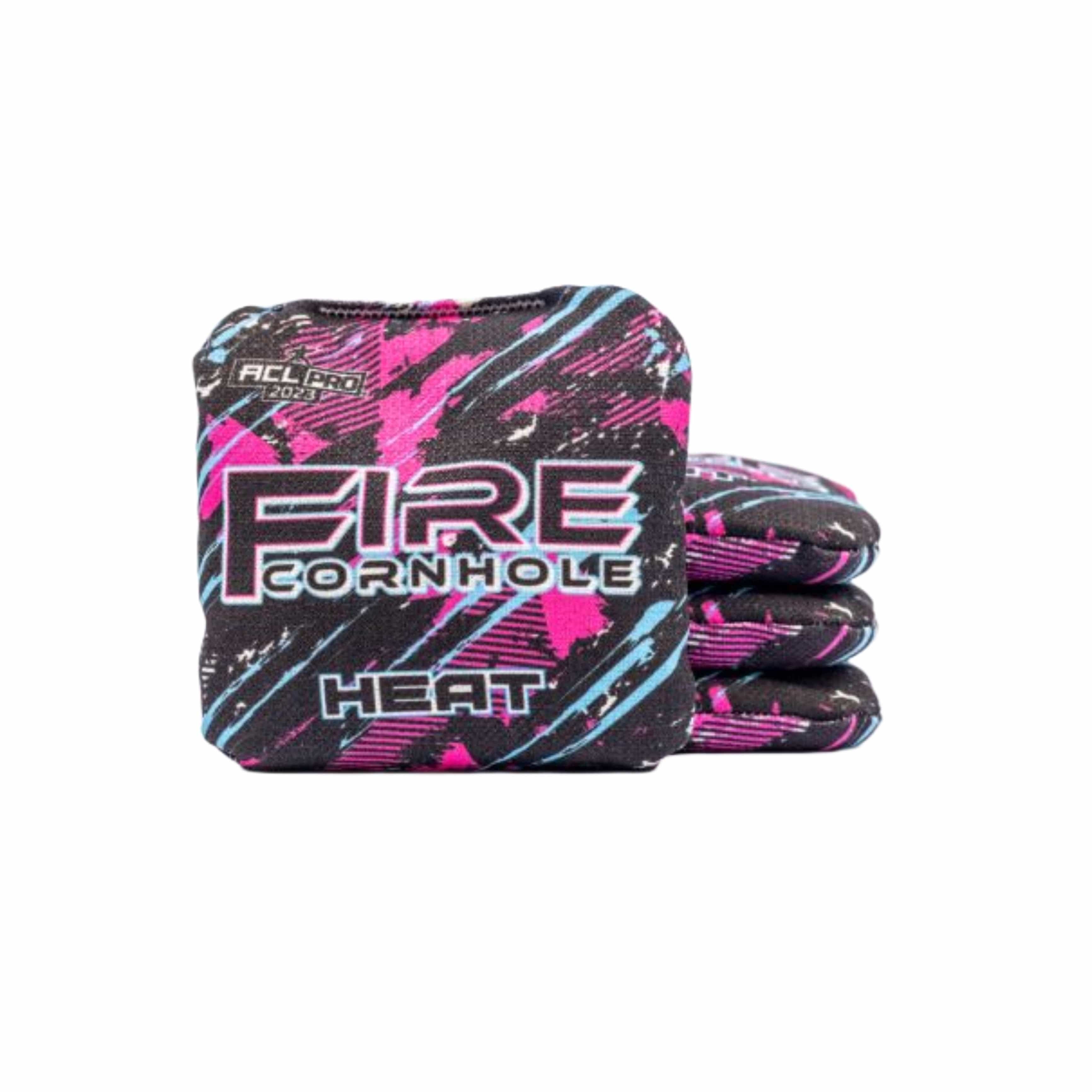 Fire Heat ACL cornhole bags in pink