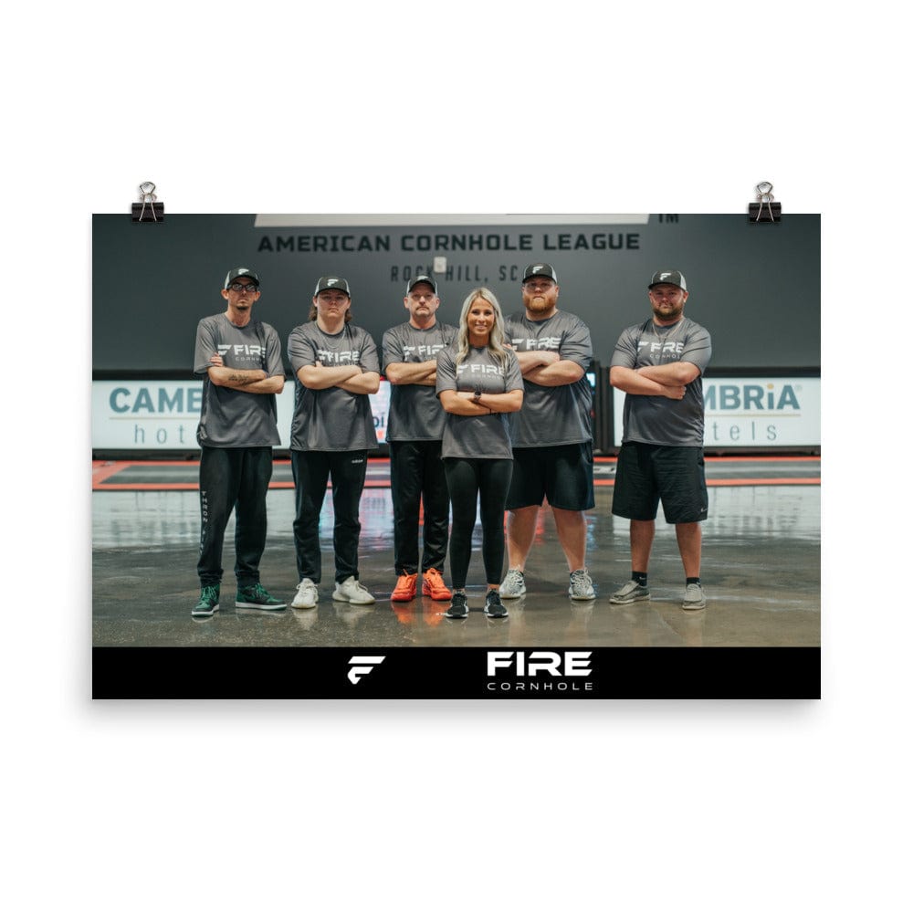 Fire Cornhole pro athletes poster
